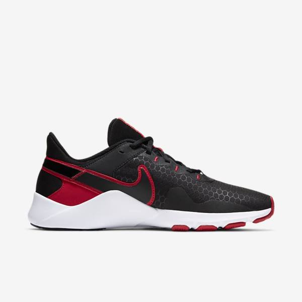 Zapatillas Training Nike Legend Essential 2 Hombre Negras Rojas Blancas | NK140VYP