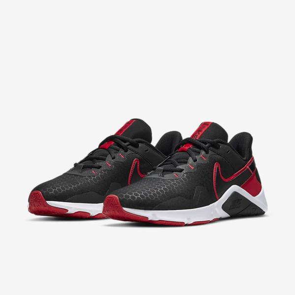 Zapatillas Training Nike Legend Essential 2 Hombre Negras Rojas Blancas | NK140VYP