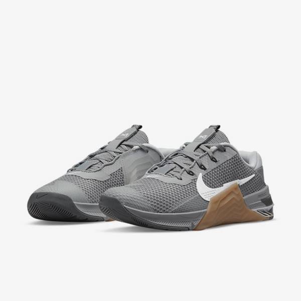 Zapatillas Training Nike Metcon 7 Mujer Gris Marrones Gris Oscuro Blancas | NK451YMU