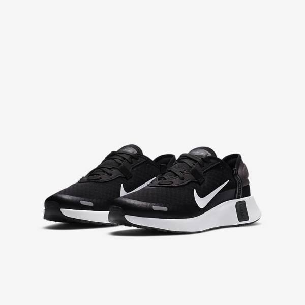 Zapatillas Training Nike Reposto Older Niños Negras Gris Oscuro Blancas | NK928ZFN