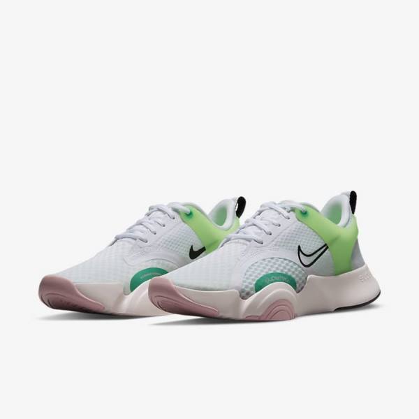 Zapatillas Training Nike SuperRep Go 2 Mujer Blancas Verde Rosas Claro Negras | NK097QIG