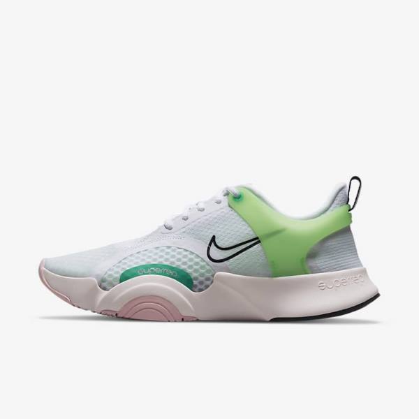 Zapatillas Training Nike SuperRep Go 2 Mujer Blancas Verde Rosas Claro Negras | NK097QIG