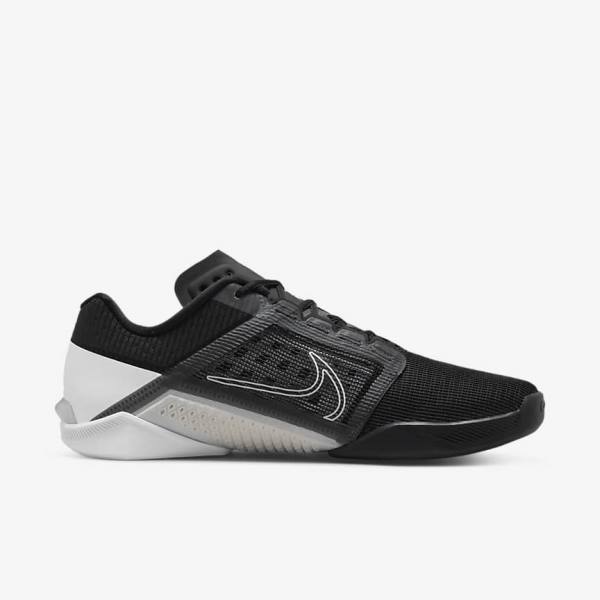 Zapatillas Training Nike Zoom Metcon Turbo 2 Hombre Negras Blancas Gris Oscuro Metal Gris | NK896TBY