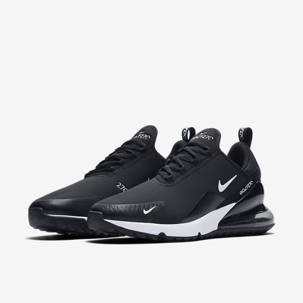 Zapatos De Golf Nike Air Max 270 G Hombre Negras Blancas | NK048CQH