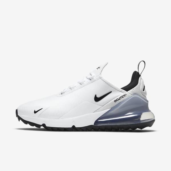 Zapatos De Golf Nike Air Max 270 G Hombre Blancas Plateadas Negras | NK586BVT