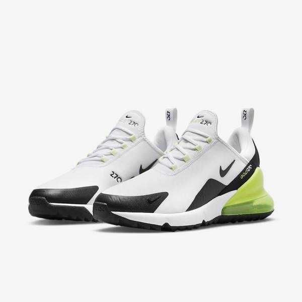 Zapatos De Golf Nike Air Max 270 G Hombre Blancas Negras | NK628LXI