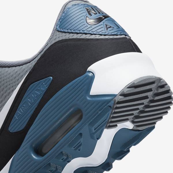 Zapatos De Golf Nike Air Max 90 G Hombre Gris Negras Blancas | NK594QKI