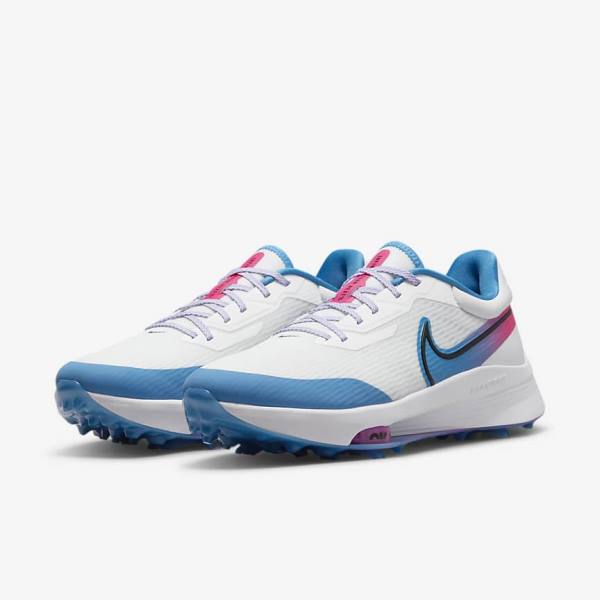 Zapatos De Golf Nike Air Zoom Infinity Tour NEXT% Hombre Blancas Azules Rosas Negras | NK572AIC