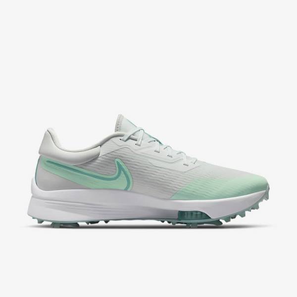 Zapatos De Golf Nike Air Zoom Infinity Tour NEXT% Hombre Blancas Verde Menta Plateadas Turquesa | NK607HIC