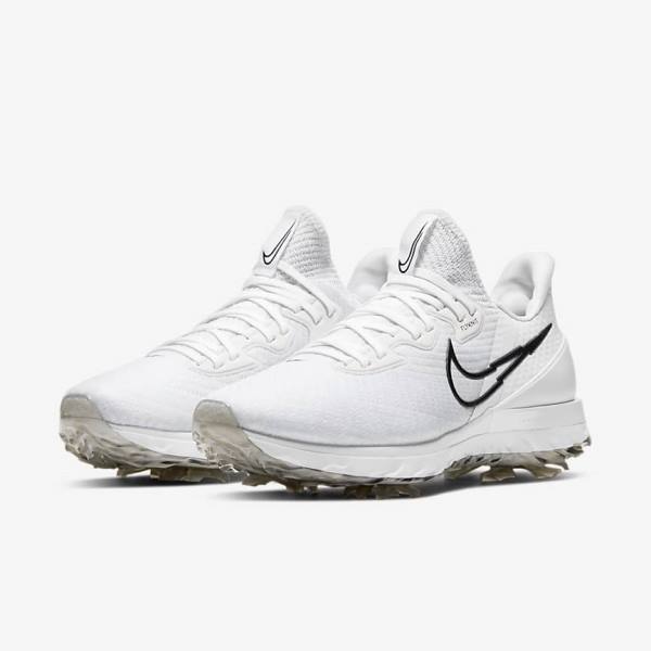 Zapatos De Golf Nike Air Zoom Infinity Tour Hombre Blancas Plateadas Negras | NK835HJB