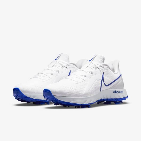 Zapatos De Golf Nike React Infinity Pro Hombre Blancas Plateadas Azules | NK526ICG