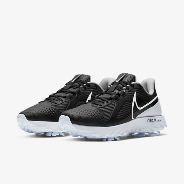 Zapatos De Golf Nike React Infinity Pro Mujer Negras Metal Plateadas Blancas | NK741DIS