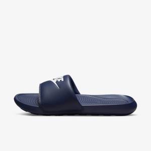 Chanclas Nike Victori One Hombre Azul Marino Azul Marino Blancas | NK526XDQ