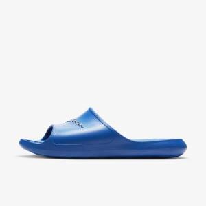 Chanclas Nike Victori One Shower Hombre Azul Real Azul Real Blancas | NK726CON