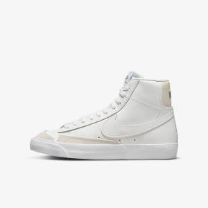 Zapatillas Baloncesto Nike Blazer Mid 77 Older Niños Blancas Marrones Claro Blancas | NK089HBF