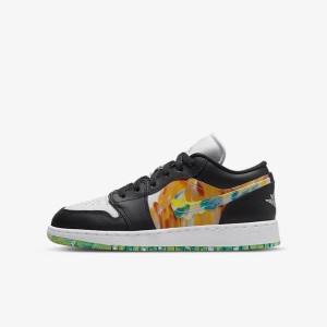 Zapatillas Jordan Nike Air Jordan 1 Low SE Older Niños Negras Naranjas Blancas | NK968GCW