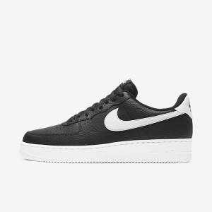 Zapatillas Nike Air Force 1 07 Hombre Negras Blancas | NK326JVZ