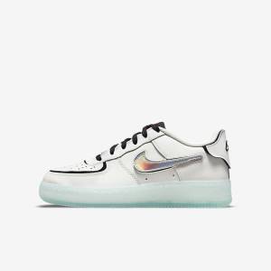 Zapatillas Nike Air Force 1-1 Older Niños Blancas Negras Rojas Multicolor | NK684PTQ