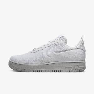 Zapatillas Nike Air Force 1 Crater Flyknit Next Nature Hombre Blancas Plateadas Blancas | NK912UMC