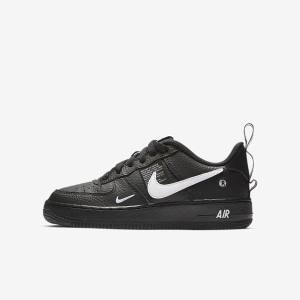 Zapatillas Nike Air Force 1 LV8 Utility Older Niños Negras Amarillo Blancas | NK526VCO