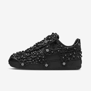 Zapatillas Nike Air Force 1 LXX x Swarovski Mujer Negras Metal Plateadas Negras | NK276IZU