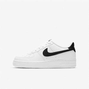 Zapatillas Nike Air Force 1 Older Niños Blancas Negras | NK874HPZ