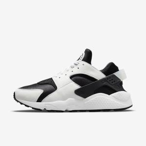 Zapatillas Nike Air Huarache Hombre Negras Blancas | NK273WMV