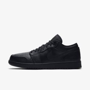 Zapatillas Nike Air Jordan 1 Low Hombre Negras | NK032HQN