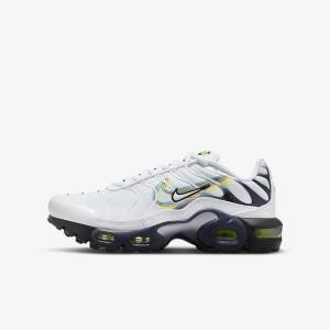 Zapatillas Nike Air Max Plus Older Niños Blancas Gris Azules | NK094XSC