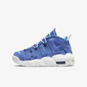 Zapatillas Nike Air More Uptempo Older Niños Azules Blancas | NK390XRE