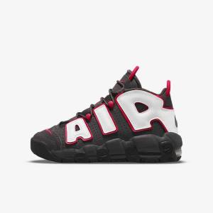 Zapatillas Nike Air More Uptempo Older Niños Gris Negras Rojas Blancas | NK914NGD