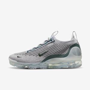 Zapatillas Nike Air VaporMax 2021 FK SE Hombre Beige Claro Metal Plateadas Turquesa Oscuro | NK795ART