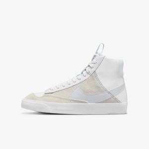 Zapatillas Nike Blazer Mid 77 SE Dance Older Niños Blancas Azules Gris | NK485JHU