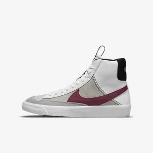 Zapatillas Nike Blazer Mid 77 SE Dance Older Niños Blancas Negras Blancas Burdeos | NK563VZC