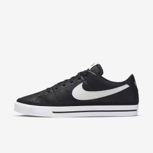 Zapatillas Nike Court Legacy Hombre Negras Blancas | NK401NCY