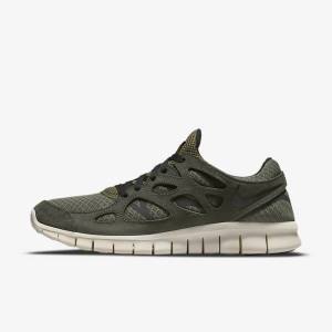 Zapatillas Nike Free Run 2 Hombre Verde Oliva Negras | NK475UNV