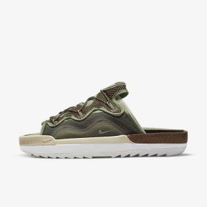 Zapatillas Nike Offline 2.0 Mule Hombre Verde Oliva Gris Claro Blancas Verde | NK765MUA