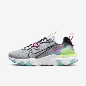 Zapatillas Nike React Vision Mujer Gris Rosas Negras | NK641PTN