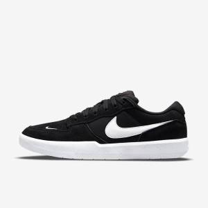 Zapatillas Nike SB Force 58 Hombre Negras Blancas | NK638XUO