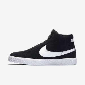 Zapatillas Nike SB Zoom Blazer Mid Mujer Negras Blancas | NK803IPO