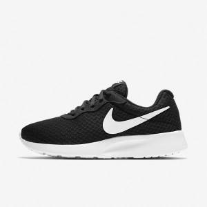 Zapatillas Nike Tanjun Mujer Negras Blancas | NK182XMN