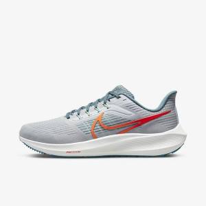 Zapatillas Running Nike Air Zoom Pegasus 39 Carretera Hombre Plateadas Naranjas | NK928FYG