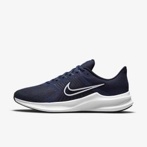 Zapatillas Running Nike Downshifter 11 Carretera Hombre Azul Marino Obsidian Oscuro Blancas | NK024TYQ