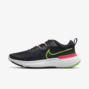 Zapatillas Running Nike React Miler 2 Carretera Hombre Negras Rojas Blancas Verde | NK432HPY