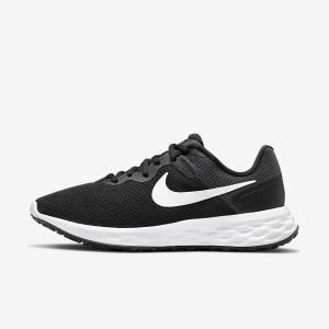 Zapatillas Running Nike Revolution 6 Next Nature Carretera Mujer Negras Gris Oscuro Blancas | NK738ZVX