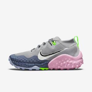 Zapatillas Running Nike Wildhorse 7 Trail Mujer Gris Azules Azules Claro Verde | NK148KHM