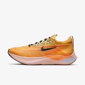 Zapatillas Running Nike Zoom Fly 4 Carretera Hombre Negras Azules Blancas | NK058WYA