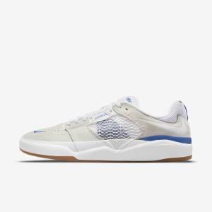 Zapatillas Skate Nike SB Ishod Wair Hombre Blancas Azul Real Blancas | NK130QFU