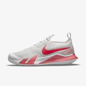 Zapatillas Tenis Nike NikeCourt React Vapor NXT Hard Court Mujer Beige Claro Blancas | NK041PTK