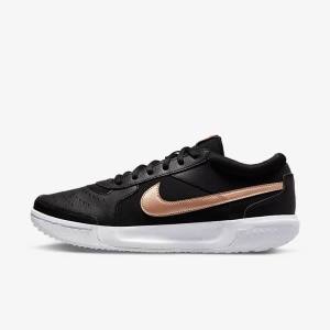 Zapatillas Tenis Nike NikeCourt Zoom Lite 3 Mujer Negras Blancas Metal Rojas Marrones | NK485TDL